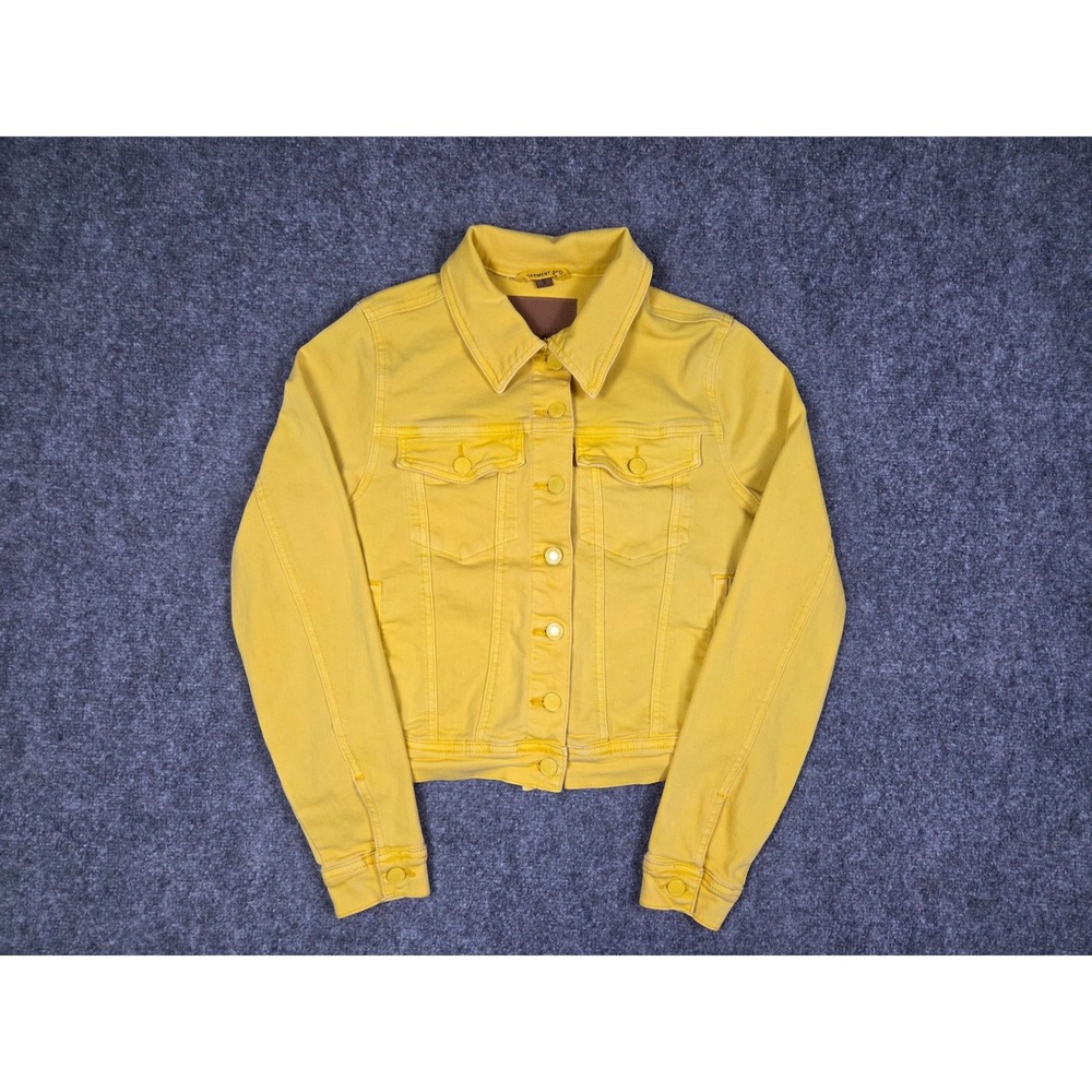 Judy Blue Denim Jacket Womens S Yellow Garment Dyed Stretch Cotton JB7860 C